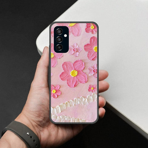 Samsung Galaxy M23 Cover - Floral Series - Design 2 - Pink - HQ Premium Shine Durable Shatterproof Case