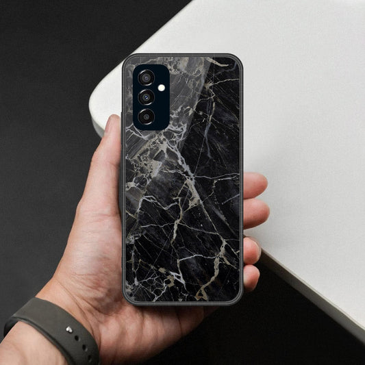 Samsung Galaxy M23 - Black Marble Series - HQ Premium Shine Durable Shatterproof Case