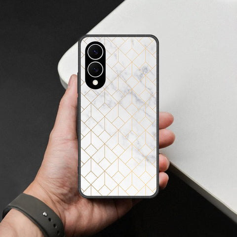 Samsung Galaxy S25 Edge Cover - White Marble Series 2 - HQ Premium Shine Durable Shatterproof Case