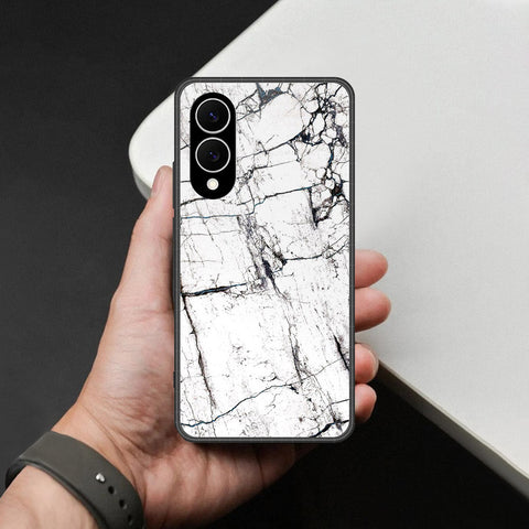 Samsung Galaxy S25 Edge Cover - White Marble Series 2 - HQ Premium Shine Durable Shatterproof Case