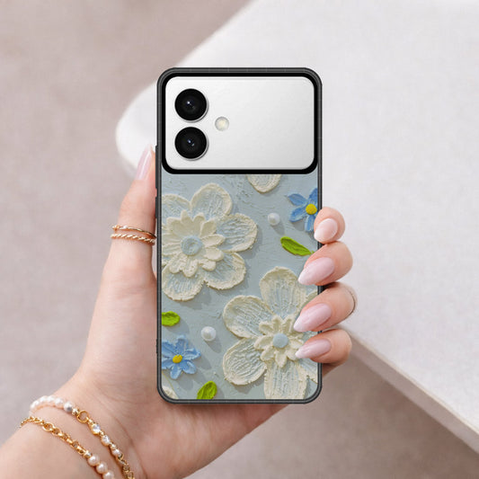 Samsung Galaxy S26 Edge Cover - Floral Series - Design 3 - Sky Blue - HQ Premium Shine Durable Shatterproof Case