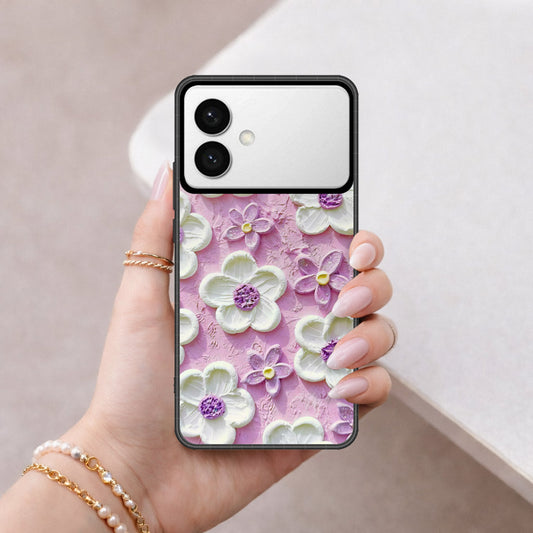 Samsung Galaxy S26 Edge Cover - Floral Series - Design 4 - Purple & White - HQ Premium Shine Durable Shatterproof Case