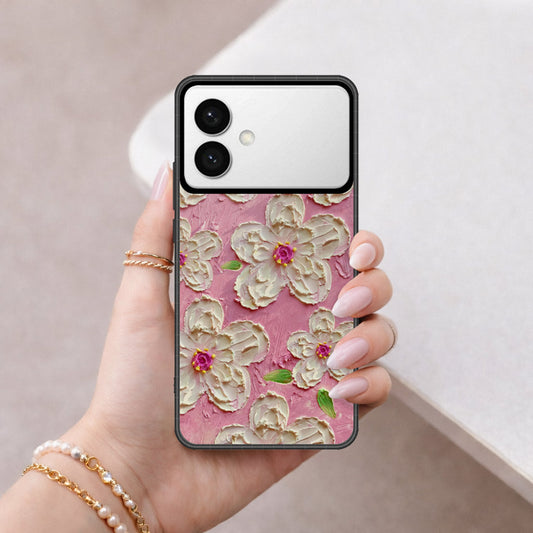 Samsung Galaxy S26 Edge Cover - Floral Series - Design 5 - Pink & White - HQ Premium Shine Durable Shatterproof Case