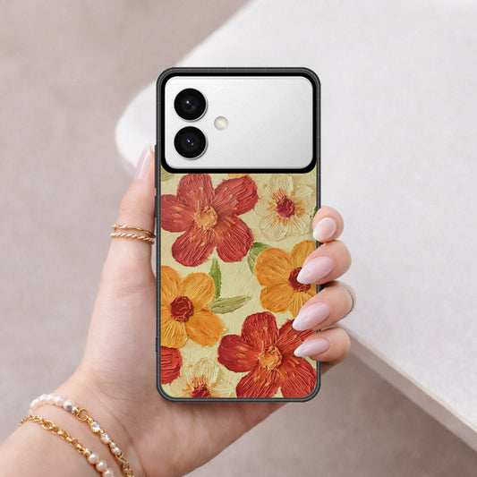 Samsung Galaxy S26 Edge Cover - Floral Series - Design 6 - Red & Orange - HQ Premium Shine Durable Shatterproof Case