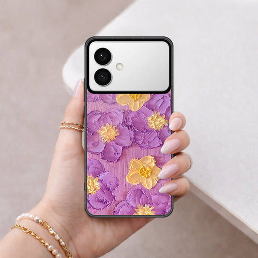 Samsung Galaxy S26 Edge Cover - Floral Series - Design 8 - Purple & Yellow - HQ Premium Shine Durable Shatterproof Case