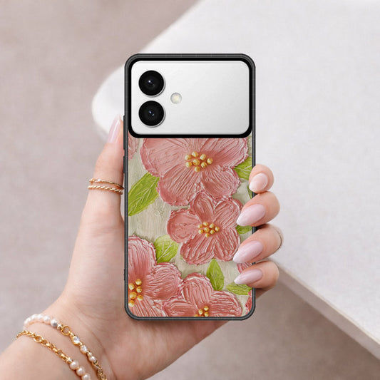 Samsung Galaxy S26 Edge Cover - Floral Series - Design 9 - Pink & Green - HQ Premium Shine Durable Shatterproof Case