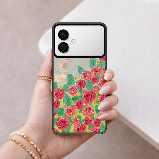 Samsung Galaxy S26 Edge Cover - Floral Series - Design 10 - Red & Green - HQ Premium Shine Durable Shatterproof Case