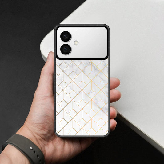 Samsung Galaxy S26 Edge Cover - White Marble Series 2 - HQ Premium Shine Durable Shatterproof Case