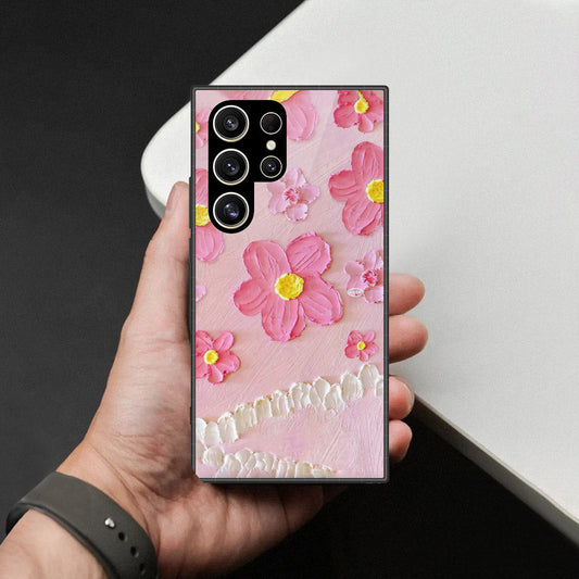 Samsung Galaxy S26 Ultra Cover - Floral Series - Design 2 - Pink - HQ Premium Shine Durable Shatterproof Case
