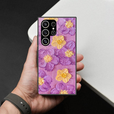 Samsung Galaxy S26 Ultra Cover - Floral Series - Design 8 - Purple & Yellow - HQ Premium Shine Durable Shatterproof Case