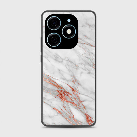 Tecno Pop 8 Cover - White Marble Series - HQ Premium Shine Durable Shatterproof Case