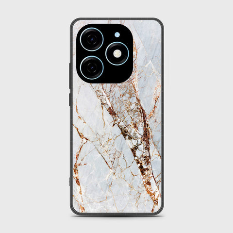 Tecno Pop 8 Cover - White Marble Series - HQ Premium Shine Durable Shatterproof Case