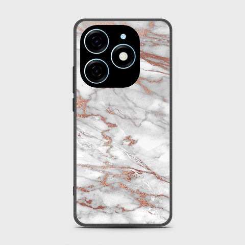 Tecno Pop 8 Cover - White Marble Series 2 - HQ Premium Shine Durable Shatterproof Case