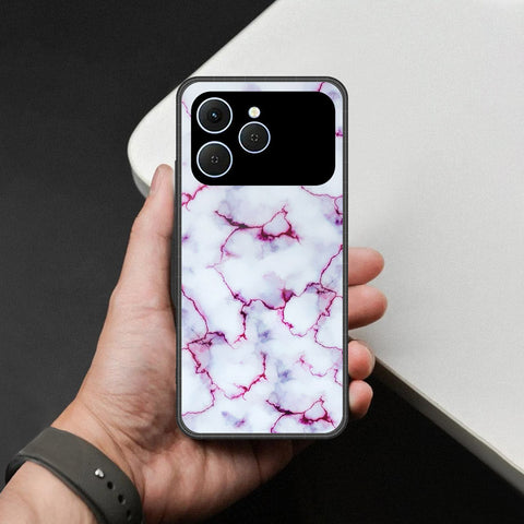 Tecno Spark 40 Cover - White Marble Series - HQ Premium Shine Durable Shatterproof Case