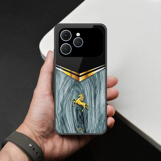 Tecno Spark 40 Cover - Majestic Royal V Design - HQ Premium Shine Durable Shatterproof Case