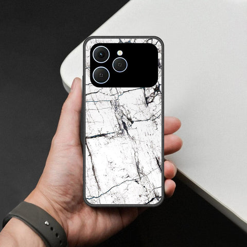 Tecno Spark 40 Cover - White Marble Series 2 - HQ Premium Shine Durable Shatterproof Case