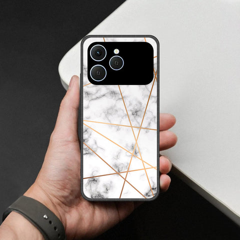 Tecno Spark 40 Cover - White Marble Series 2 - HQ Premium Shine Durable Shatterproof Case