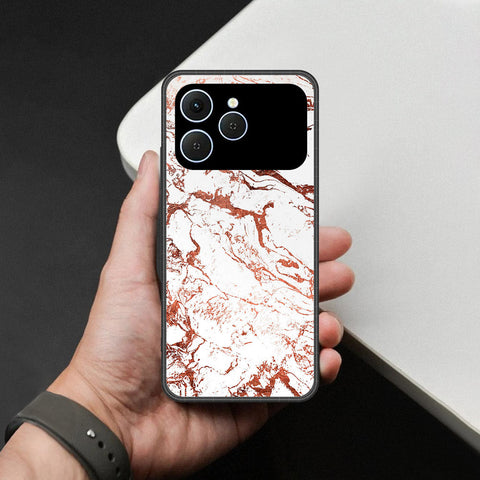 Tecno Spark 40 Cover - White Marble Series 2 - HQ Premium Shine Durable Shatterproof Case