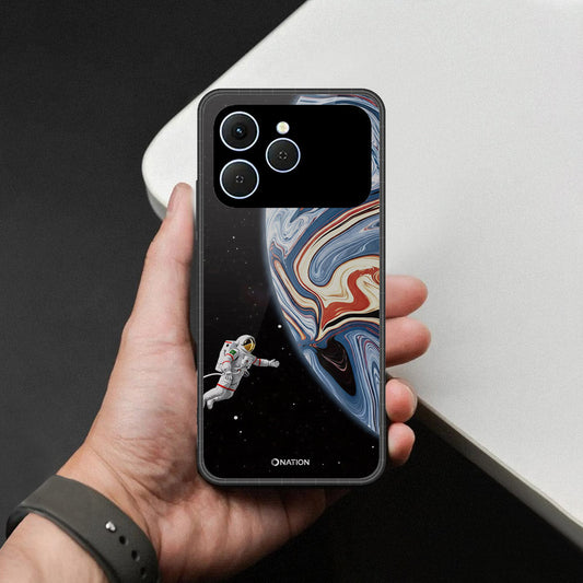 Tecno Spark 40 Cover - Cosmic Marble Astronaut Design - HQ Premium Shine Durable Shatterproof Case