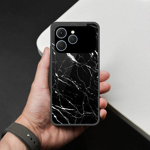 Tecno Spark 40 Cover - Black Marble Series - HQ Premium Shine Durable Shatterproof Case