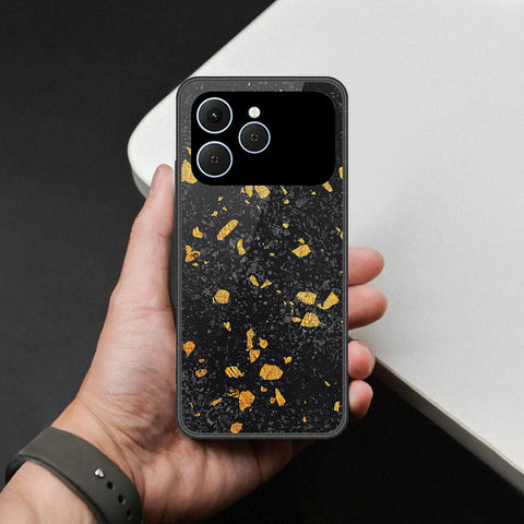 Tecno Spark 40 Cover - Black Marble Series - HQ Premium Shine Durable Shatterproof Case
