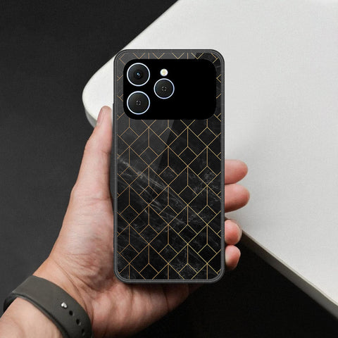 Tecno Spark 40 Cover - Black Marble Series - HQ Premium Shine Durable Shatterproof Case