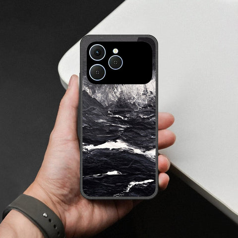 Tecno Spark 40 Cover - Black Marble Series - HQ Premium Shine Durable Shatterproof Case