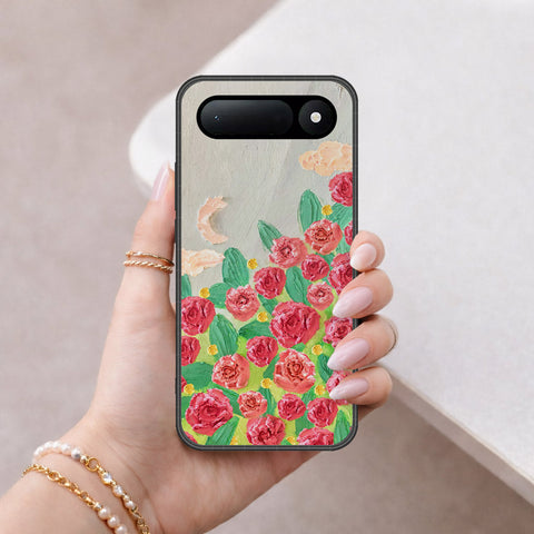 Tecno Spark 50 5G Cover - Floral Series - Design 10 - Red & Green - HQ Ultra Shine Premium Infinity Glass Soft Silicon Borders Case