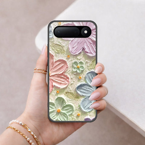 Tecno Spark 50 5G Cover - Floral Series - Design 15 - Blue & Green - HQ Ultra Shine Premium Infinity Glass Soft Silicon Borders Case
