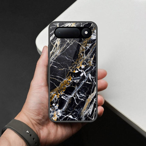 Tecno Spark 50 5G Cover - Black Marble Series - HQ Ultra Shine Premium Infinity Glass Soft Silicon Borders Case