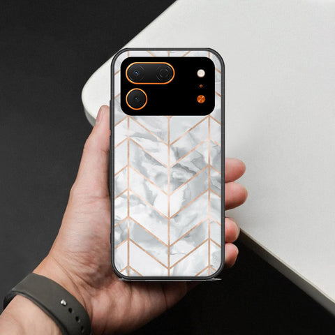 Tecno Spark 50 Pro Cover - White Marble Series 2 - HQ Premium Shine Durable Shatterproof Case