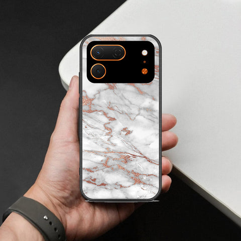 Tecno Spark 50 Pro Cover - White Marble Series 2 - HQ Premium Shine Durable Shatterproof Case