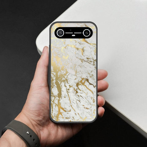 Tecno Pova Slim Cover - White Marble Series - HQ Ultra Shine Premium Infinity Glass Soft Silicon Borders Case