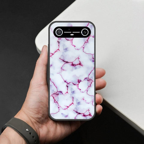 Tecno Pova Slim Cover - White Marble Series - HQ Ultra Shine Premium Infinity Glass Soft Silicon Borders Case