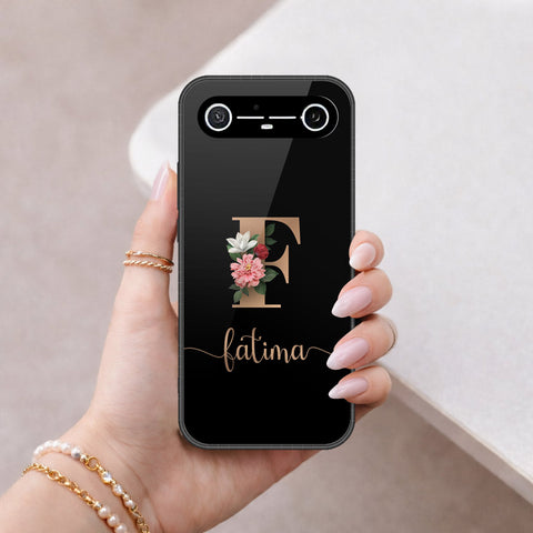 Tecno Spark Slim Cover - Personalized Alphabet Series - HQ Ultra Shine Premium Infinity Glass Soft Silicon Borders Case