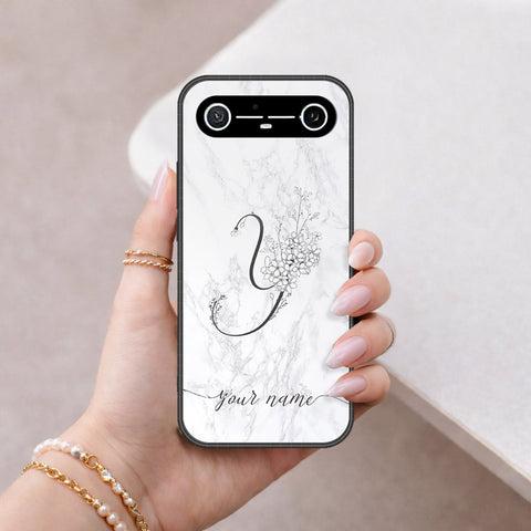 Tecno Spark Slim Cover - Personalized Alphabet Series - HQ Ultra Shine Premium Infinity Glass Soft Silicon Borders Case