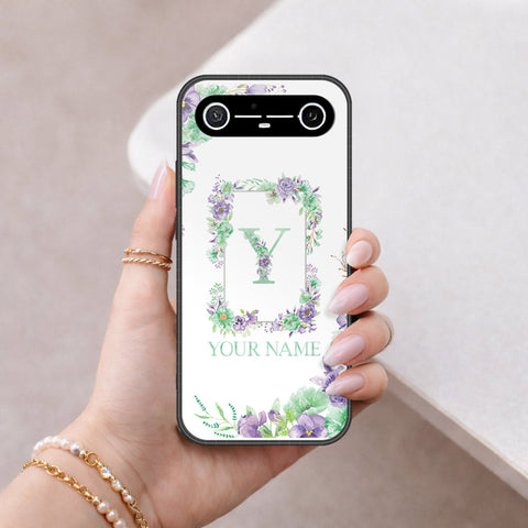 Tecno Spark Slim Cover - Personalized Alphabet Series - HQ Ultra Shine Premium Infinity Glass Soft Silicon Borders Case