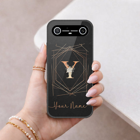 Tecno Spark Slim Cover - Personalized Alphabet Series - HQ Ultra Shine Premium Infinity Glass Soft Silicon Borders Case