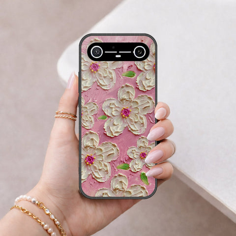 Tecno Spark Slim Cover - Floral Series - Design 5 - Pink & White - HQ Ultra Shine Premium Infinity Glass Soft Silicon Borders Case