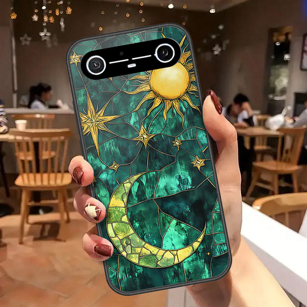 Tecno Pova Slim Cover - Celestial Starry Universe Series - HQ Ultra Shine Premium Infinity Glass Soft Silicon Borders Case
