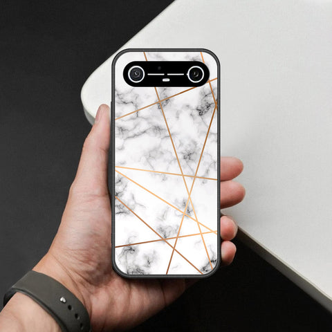 Tecno Pova Slim Cover - White Marble Series 2 - HQ Ultra Shine Premium Infinity Glass Soft Silicon Borders Case