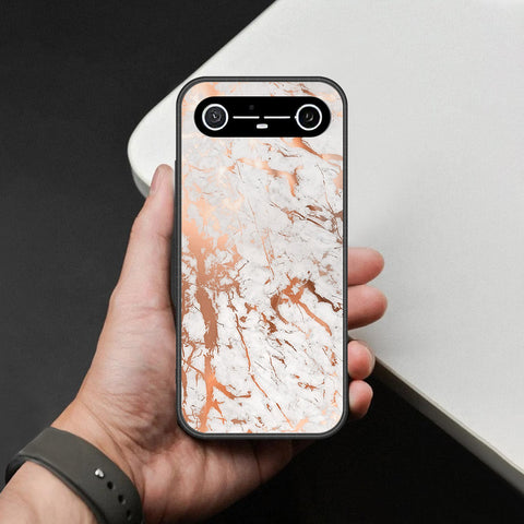 Tecno Pova Slim Cover - White Marble Series 2 - HQ Ultra Shine Premium Infinity Glass Soft Silicon Borders Case