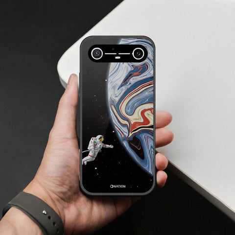 Tecno Spark Slim Cover - Cosmic Marble Astronaut Design - HQ Ultra Shine Premium Infinity Glass Soft Silicon Borders Case
