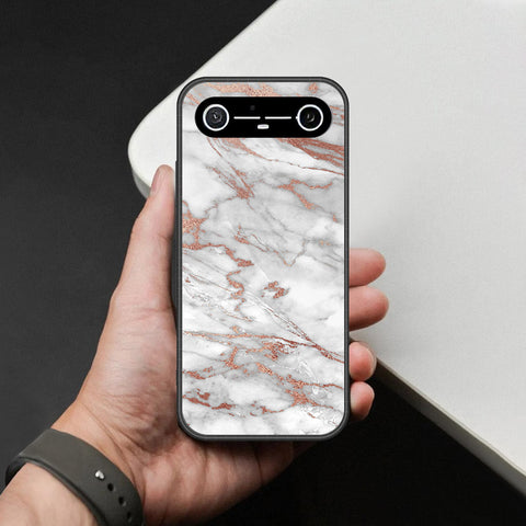 Tecno Pova Slim Cover - White Marble Series 2 - HQ Ultra Shine Premium Infinity Glass Soft Silicon Borders Case
