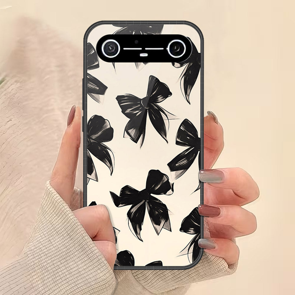 Tecno Spark Slim Cover - Onation Bow Series - HQ Ultra Shine Premium Infinity Glass Soft Silicon Borders Case