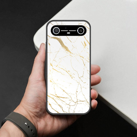 Tecno Pova Slim Cover - White Marble Series 2 - HQ Ultra Shine Premium Infinity Glass Soft Silicon Borders Case