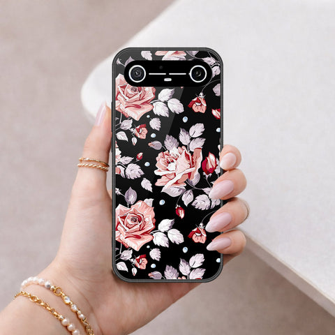 Tecno Spark Slim Cover - Floral Series - HQ Ultra Shine Premium Infinity Glass Soft Silicon Borders Case