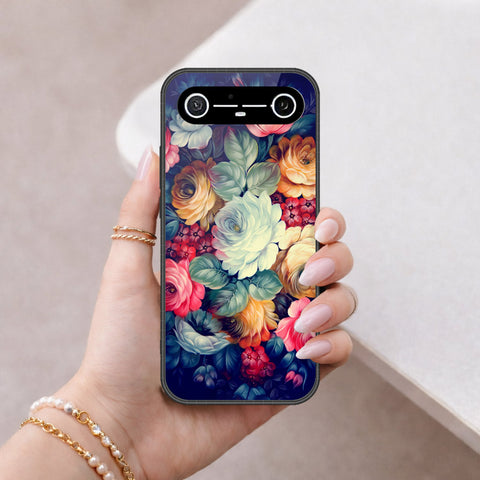 Tecno Spark Slim Cover - Floral Series 2 - HQ Ultra Shine Premium Infinity Glass Soft Silicon Borders Case