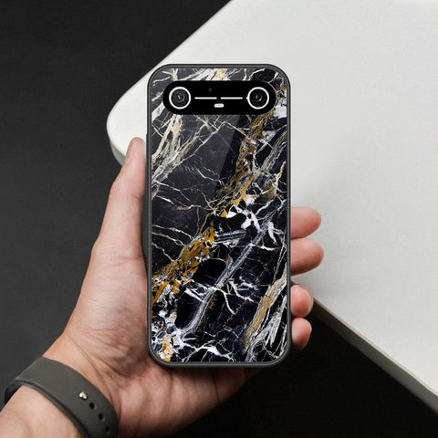 Tecno Spark Slim Cover - Black Marble Series - HQ Ultra Shine Premium Infinity Glass Soft Silicon Borders Case