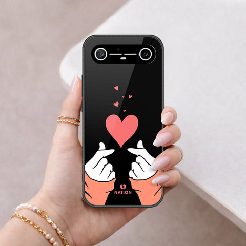 Tecno Spark Slim Cover - Onation Heart Series - HQ Ultra Shine Premium Infinity Glass Soft Silicon Borders Case